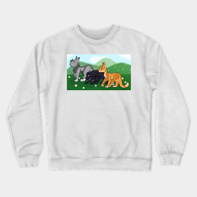 Graystripe, Ravenpaw, Firestar Crewneck Sweatshirt by ceolsonart